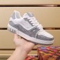 Luxury Trainer Skate Sneakers Shoes #54 Signature Gray White