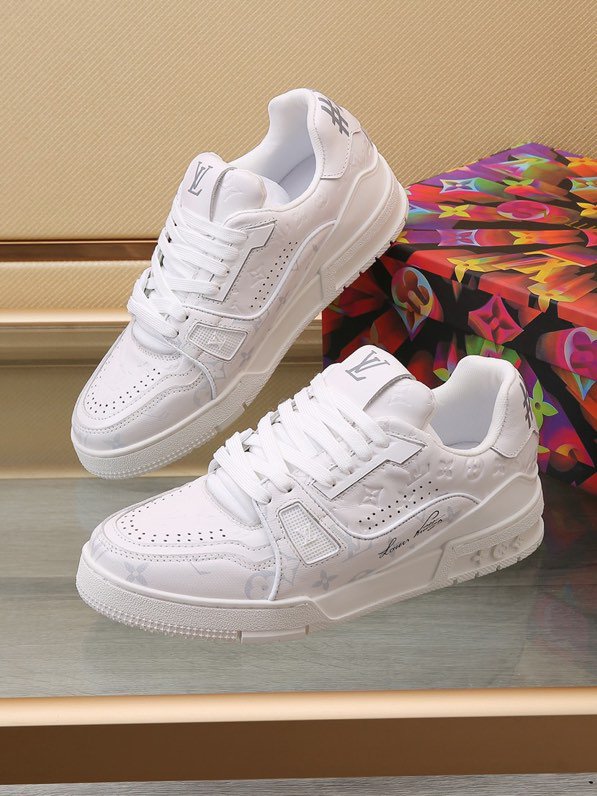 Luxury Trainer Sneakers Shoes #54 Signature White