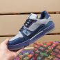 Luxury Virgil Trainer Sneakers Shoes #54 Signature Blue Light Grey Monogram