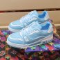 Luxury Virgil Trainer Sneakers Shoes #54 Signature White Blue Monogram
