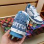 Luxury Virgil Trainer Sneakers Shoes Signature Blue White Monogram