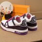 Luxury Virgil Trainer Sneakers Shoes Signature White Purple Monogram