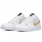Air Jordan 1 Low WhiteMetallic Gold Shoes Sneakers