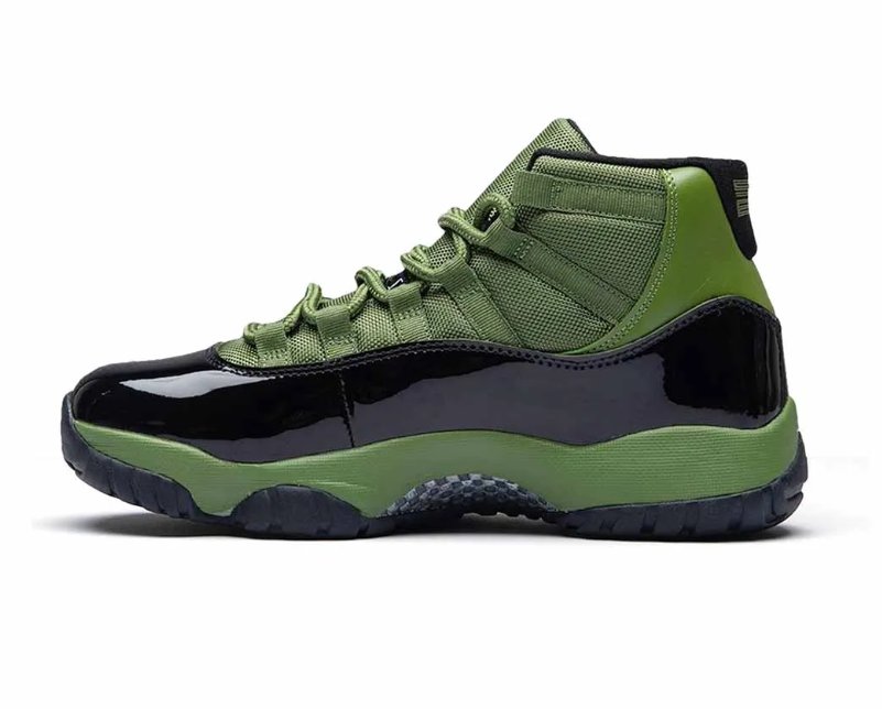Air Jordan 11 Retro Olive and Black Shoes Sneakers