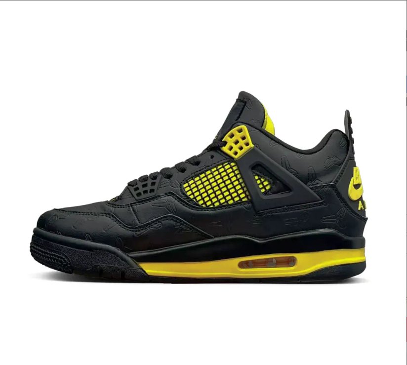 Nigel Sylvester x Kobe Bryant x Air Jordan 4 Thunder Shoes Sneakers
