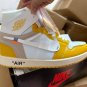 OFF-WHITE x Air Jordan 1 High OG Canary Shoes Sneakers