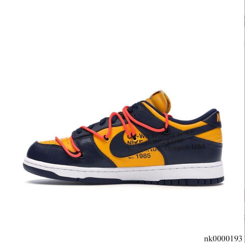 Dunk Low OW University Gold Midnight Navy Shoes Sneakers