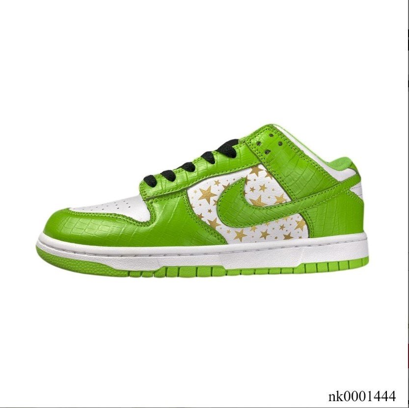 SB Dunk Low White Green x Supreme Shoes Sneakers