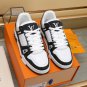 Louis Vuitton Lv Trainer Black Monogram Denim White