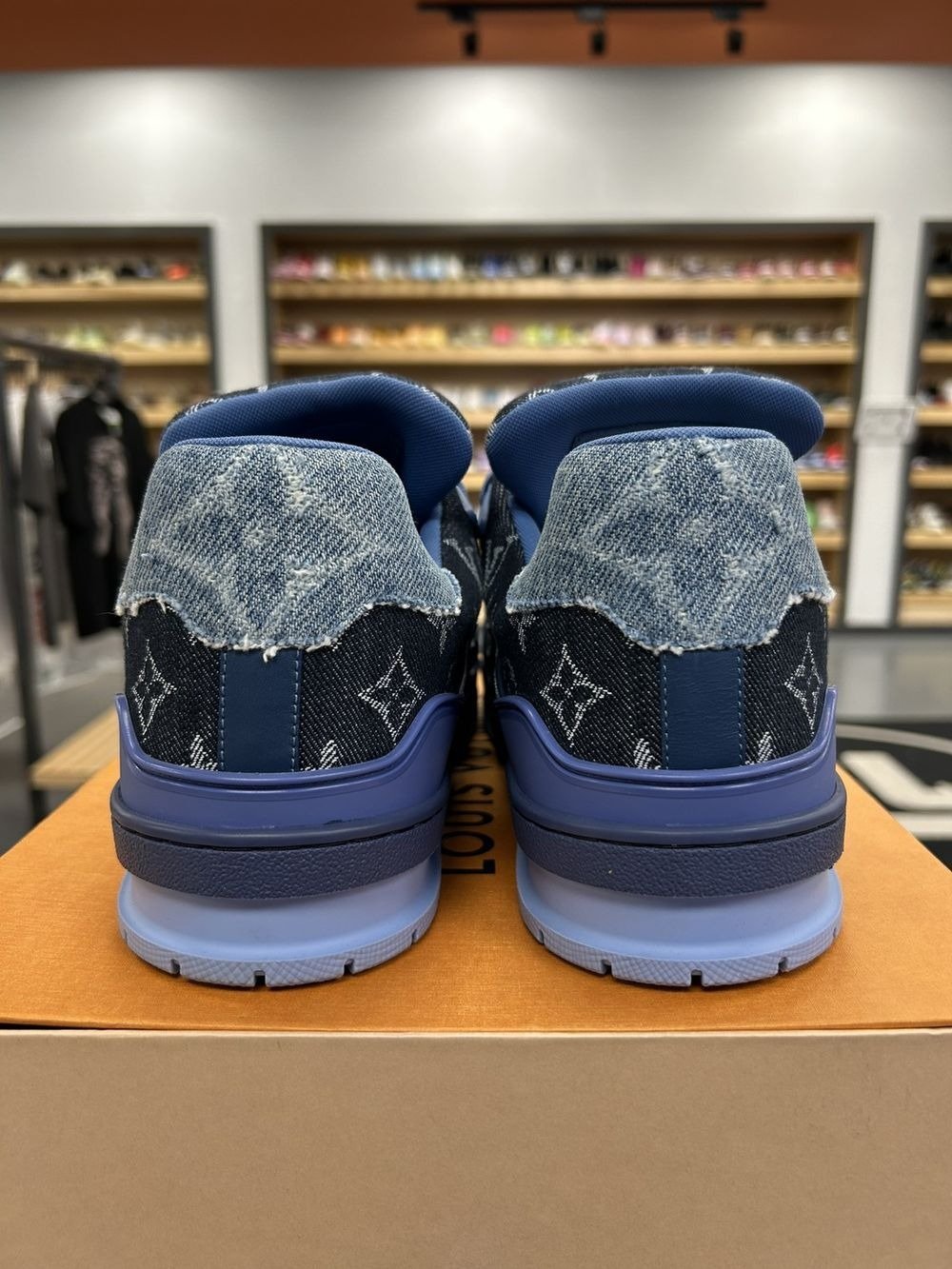 Louis Vuitton Lv Trainer patchwork Monogram Denim