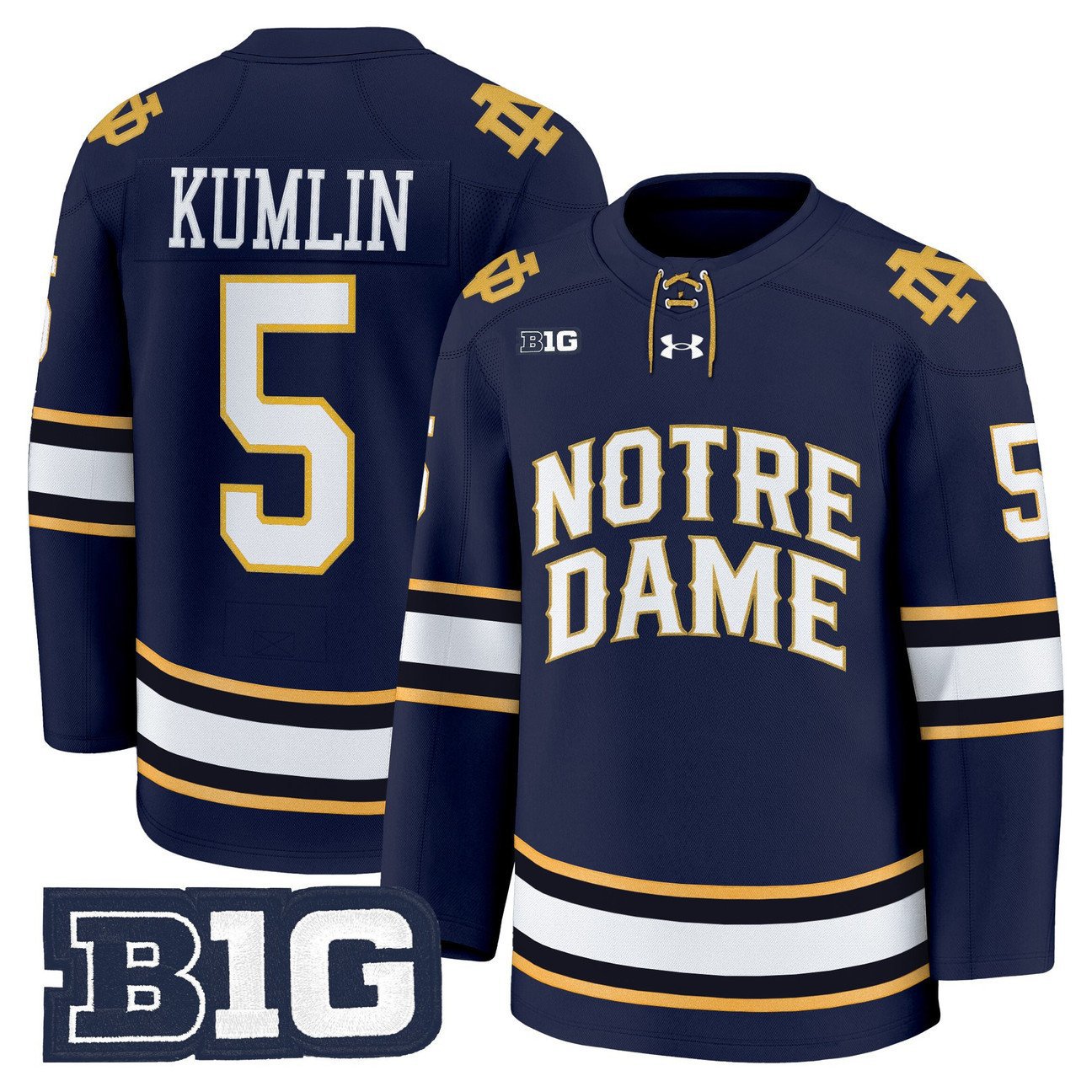 Axel Kumlin Jersey #5 Notre Dame Fighting Irish 2025-26 Premium Stitched Navy