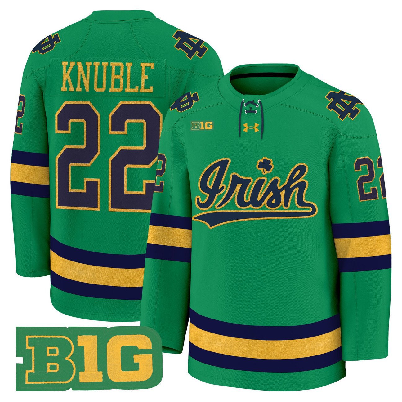 Cole Knuble Jersey #22 Notre Dame Fighting Irish 2025-26 Premium Stitched Green