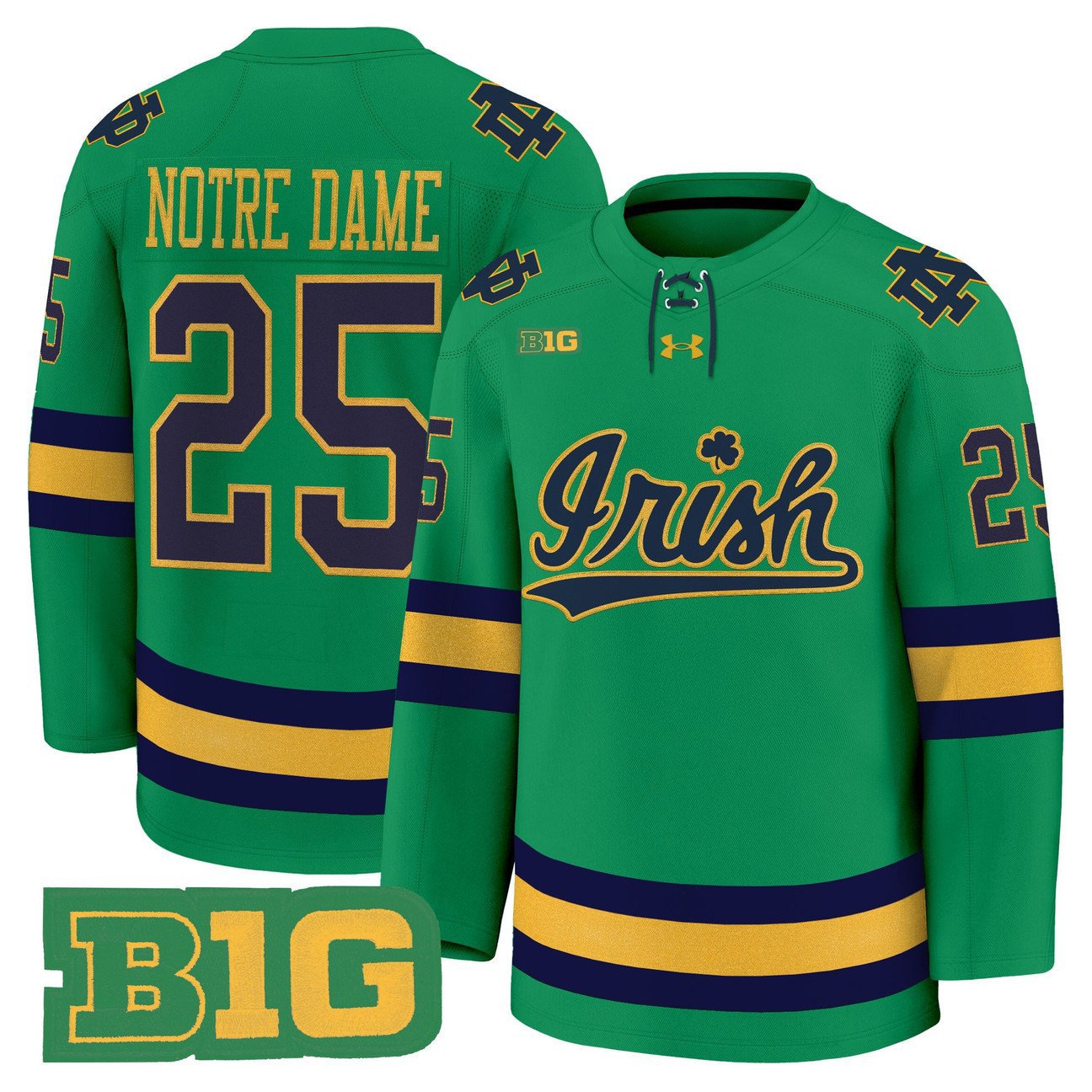 Notre Dame Jersey #25 Notre Dame Fighting Irish 2025-26 Premium Stitched Green