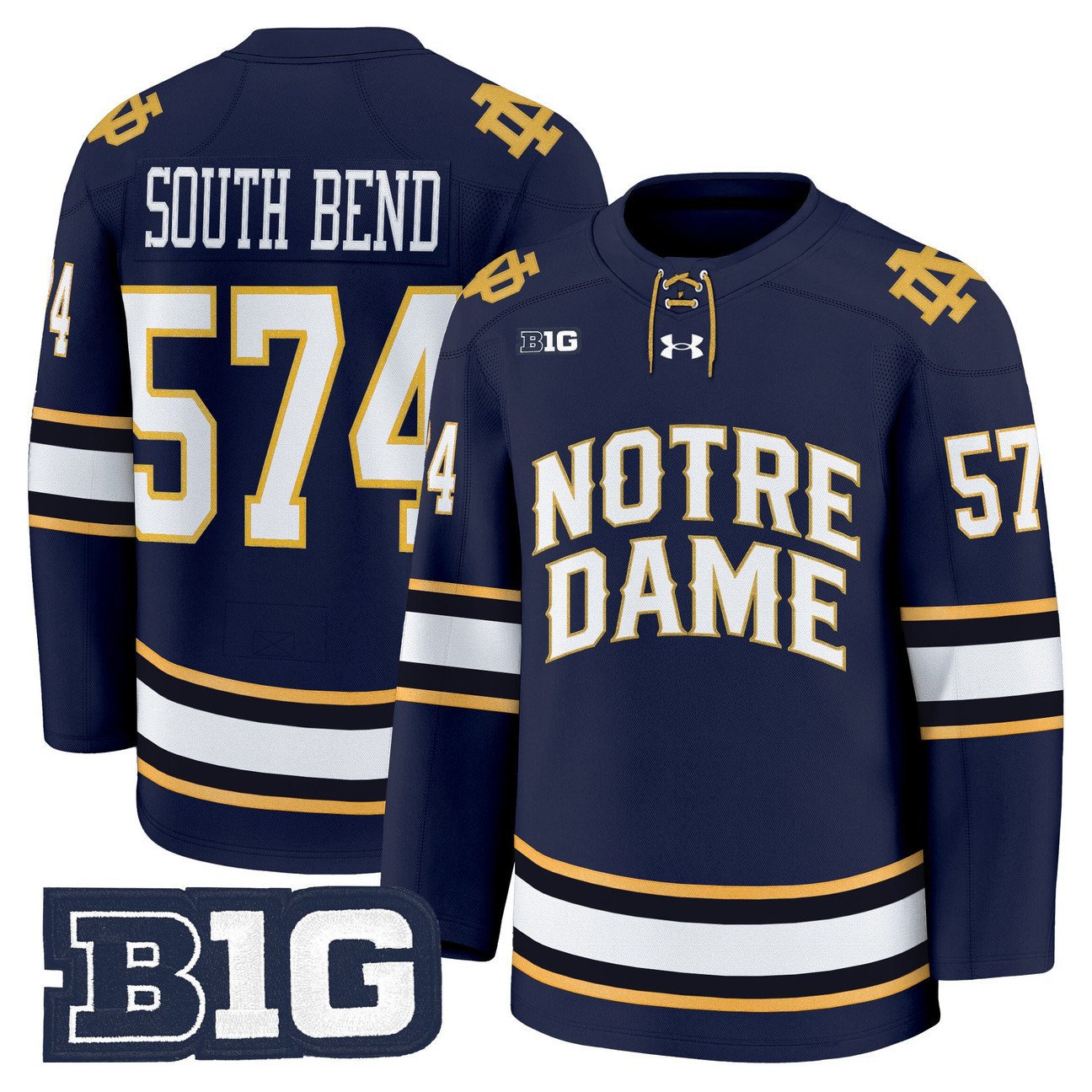 South Bend Jersey #574 Notre Dame Fighting Irish 2025-26 Premium Stitched Navy