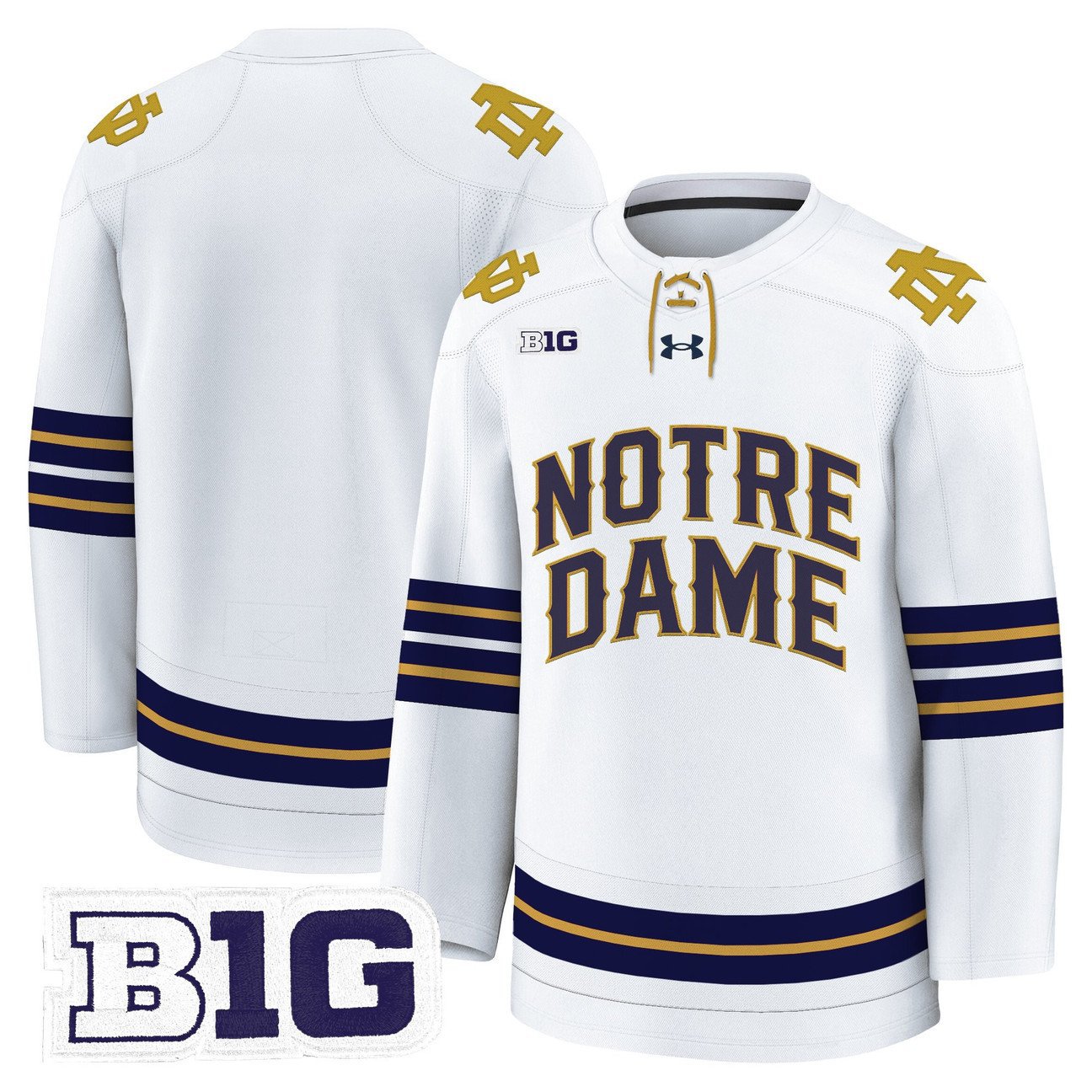 Team Jersey Notre Dame Fighting Irish 2025-26 Premium Stitched White
