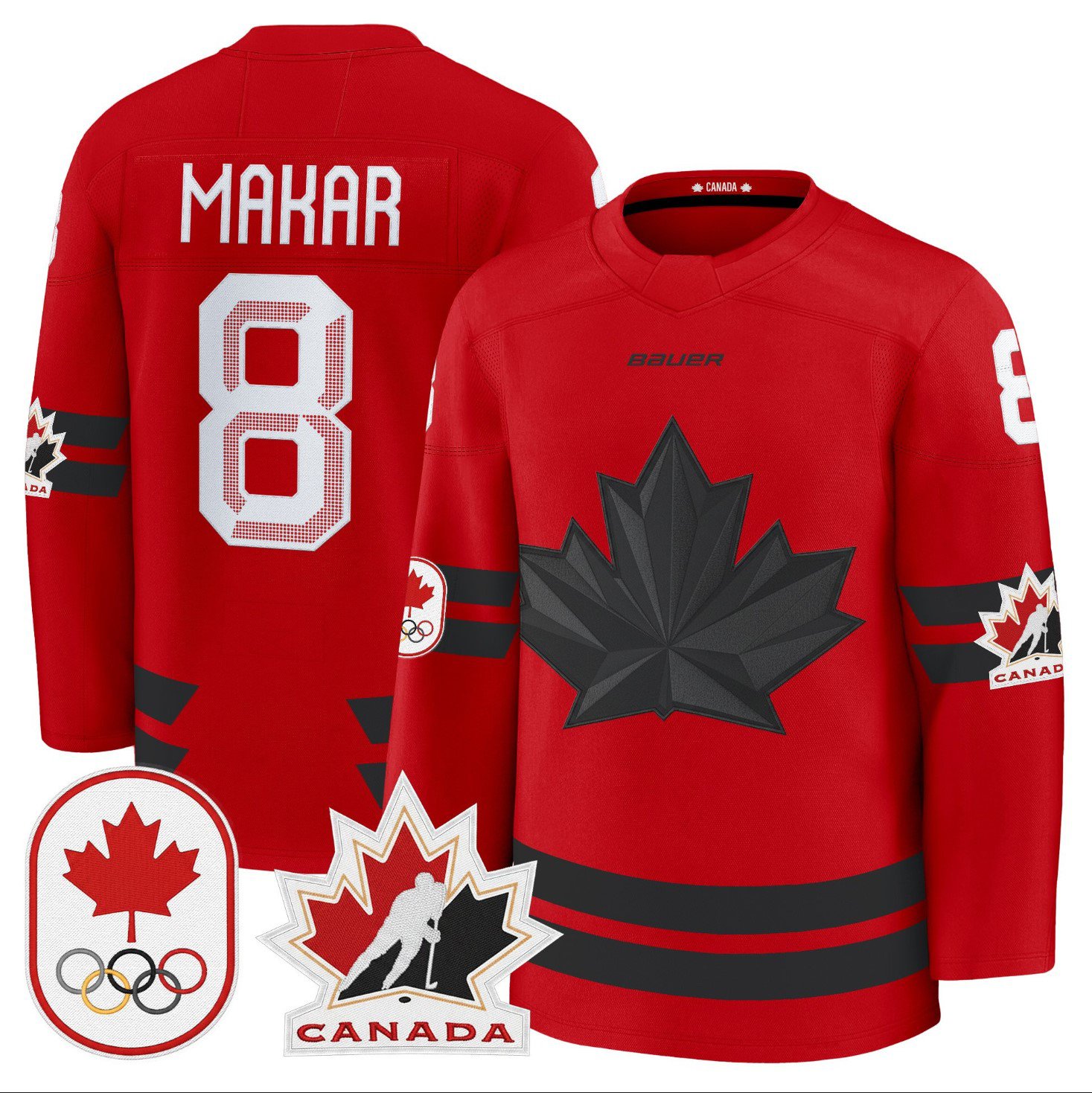 Cale Makar Jersey #8 Canada Olympic Premium Hockey Stitched Red