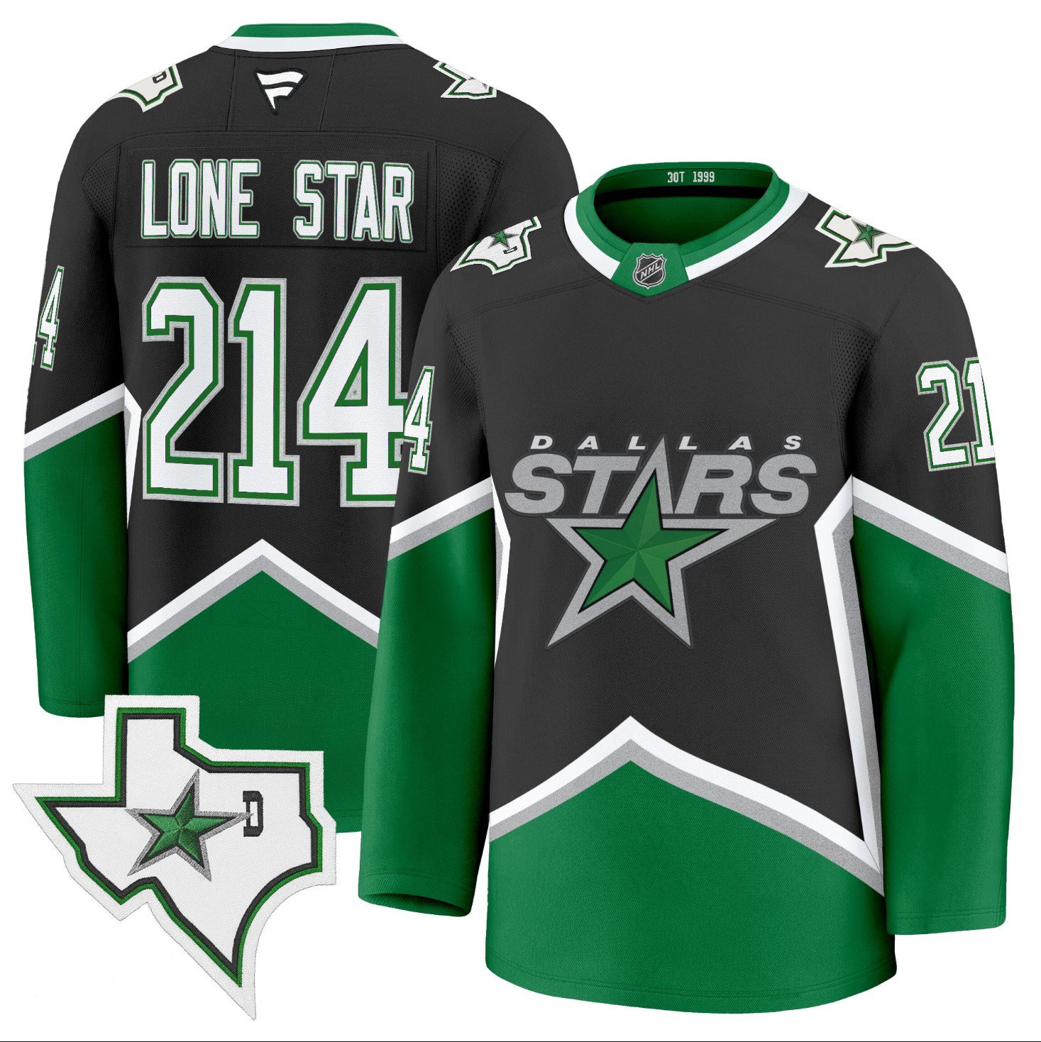 Lone Star Jersey #214 Dallas Stars '99 Throwback Premium All Stitched