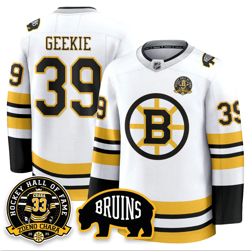 Zdeno Chara Jersey #33 Boston Bruins Premium Hockey Zdeno Chara HOF Stitched White