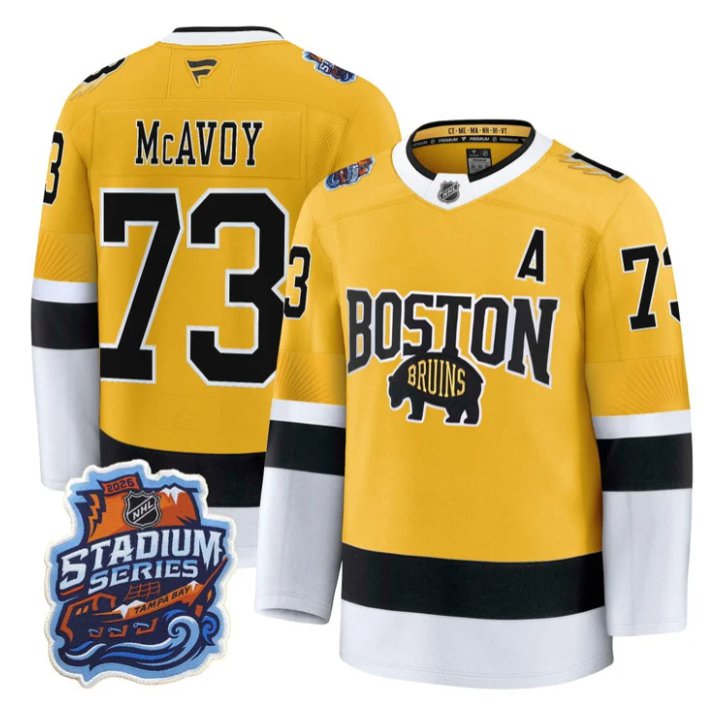 Charlie McAvoy Jersey #73 Boston Bruins 2026 Stadium Series Premium Stitched