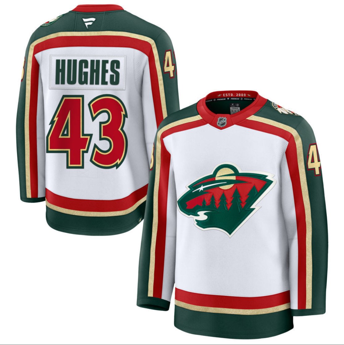 Quinn Hughes Jersey #43 Minnesota Wild 2026 Premium Stitched