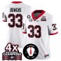 Chauncey Bowens Jersey #33 Georgia B 4x-Time National Champions Stitched White