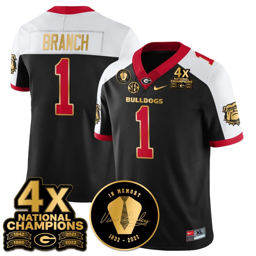 Zachariah Branch Jersey #1 Georgia B 4x-Time National Champions Stitched Alter