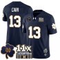 CJ Carr Jersey #13 Notre 11x-Time National Champions Stitched Navy