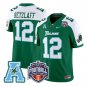 Jake Retzlaff Jersey #12 Tulane Green Wave 2025 AAC Championship Stitched Green Alter