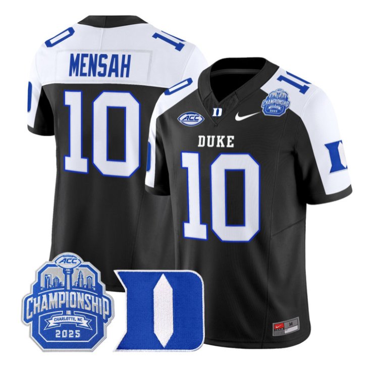 Darian Mensah Jersey #10 Duke Devils 2025 ACC Championship Stitched Black Alter