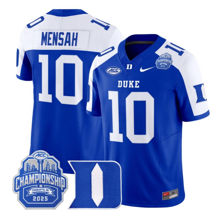 Darian Mensah Jersey #10 Duke Devils 2025 ACC Championship Stitched Royal Alter