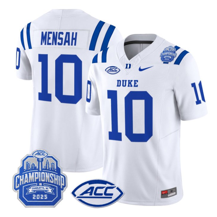 Darian Mensah Jersey #10 Duke Devils 2025 ACC Championship Stitched White