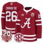 Crimson Tide Jersey #26  Crimson 2025-26 20th Patch Stitched Crimson