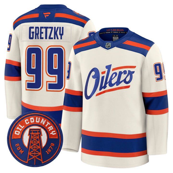 Wayne Gretzky Jersey #99 Edmonton Oilers 2025 -2026 Premium All Stitched