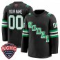 Custom North Dakota Fighting Hawks Jersey 2025-26 Premium Stitched Black