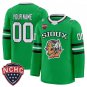 Custom North Dakota Fighting Hawks Jersey 2025-26 Premium Stitched Green Limited