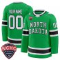 Custom North Dakota Fighting Hawks Jersey 2025-26 Premium Stitched Green