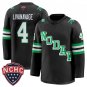 Jake Livanavage Jersey #4 North Dakota Fighting Hawks 2025-26 Stitched Black