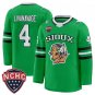 Jake Livanavage Jersey #4 North Dakota Fighting Hawks 2025-26 Stitched Green Limited