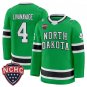 Jake Livanavage Jersey #4 North Dakota Fighting Hawks 2025-26 Stitched Green