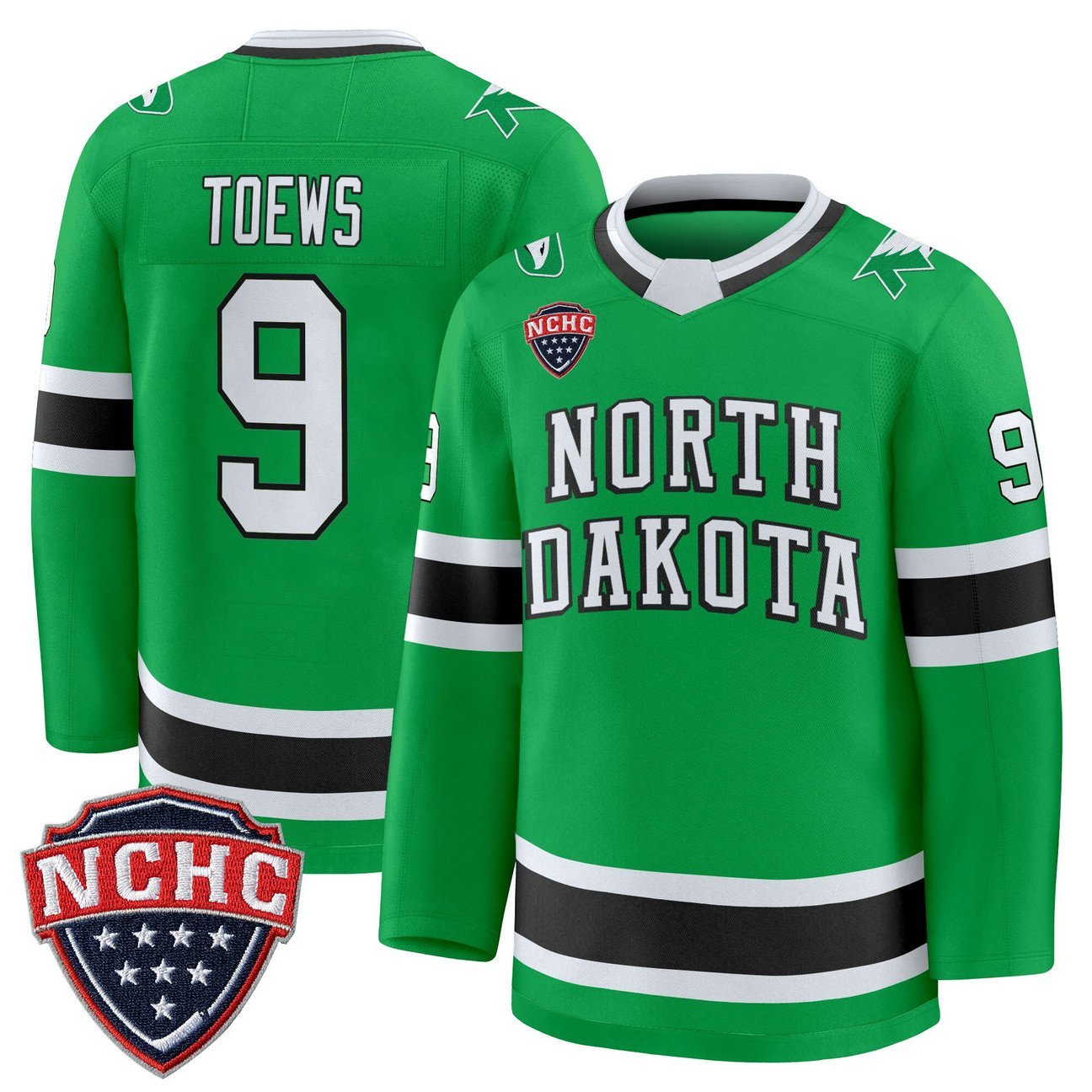 Jonathan Toews Jersey #9 North Dakota Fighting Hawks 2025-26 Stitched Green