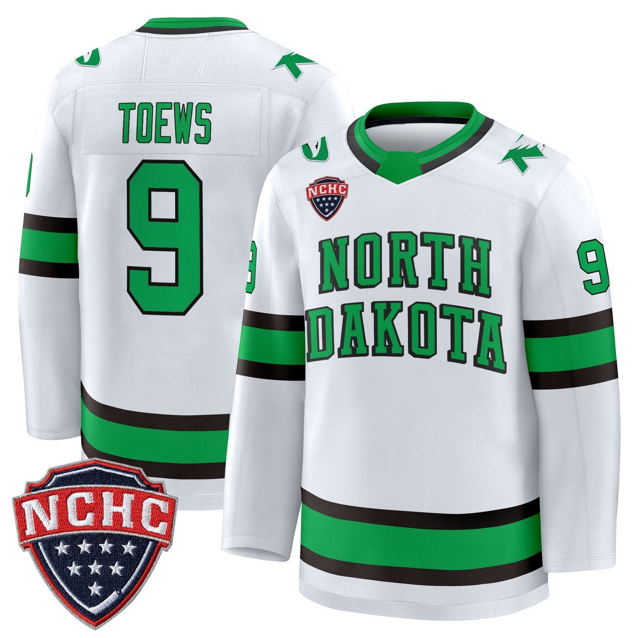 Jonathan Toews Jersey #9 North Dakota Fighting Hawks 2025-26 Stitched White
