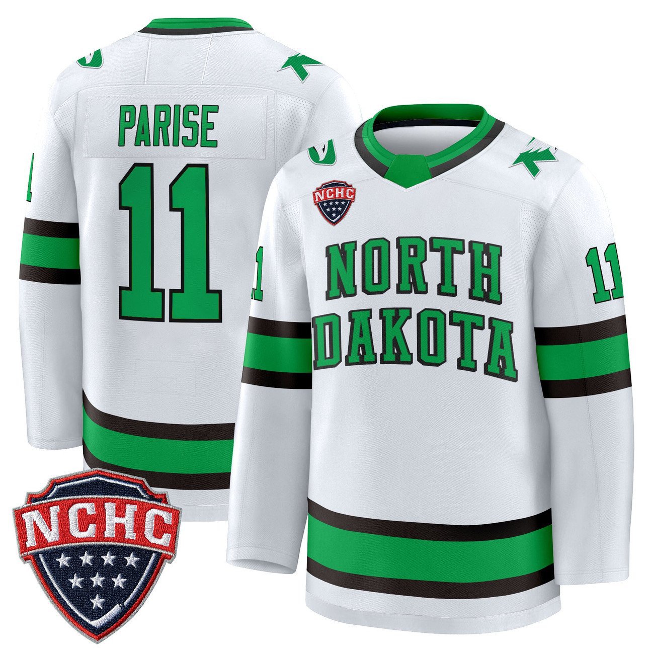 Zach Parise Jersey #11 North Dakota Fighting Hawks 2025-26 Stitched White
