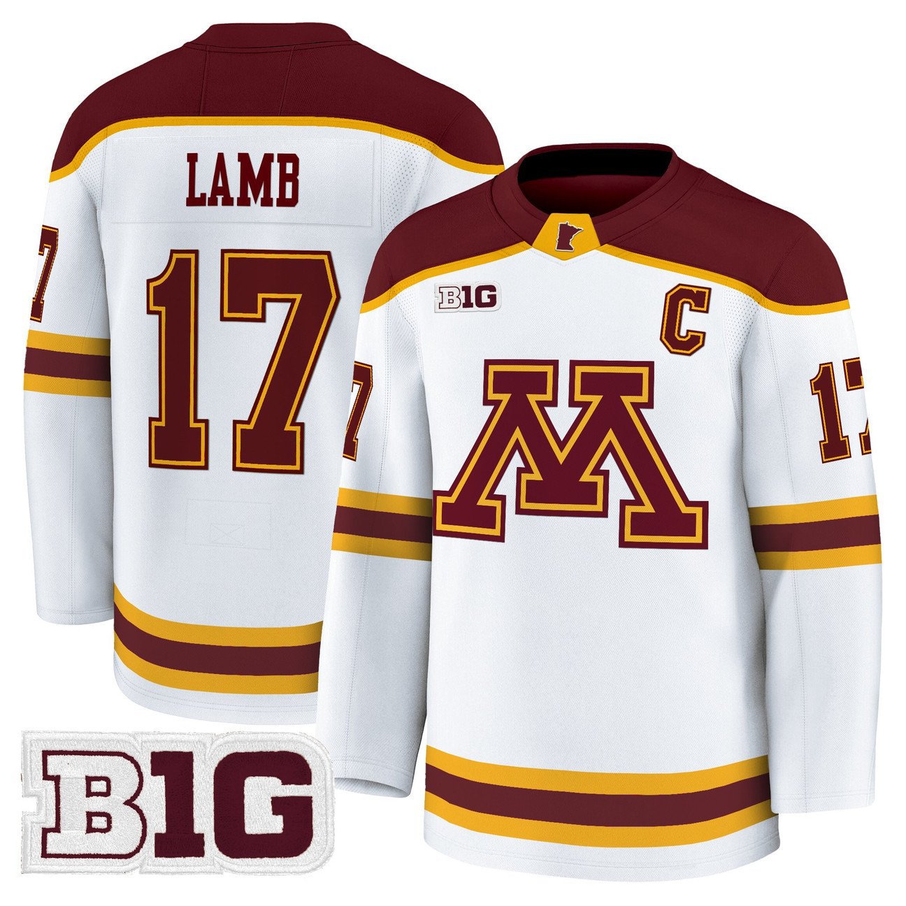 Brody Lamb Jersey #17 Minnesota Golden Gophers 2025-26 Stitched White