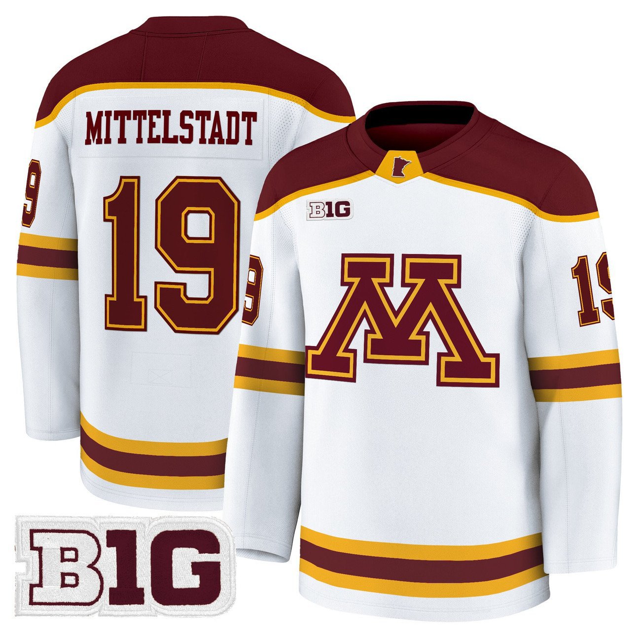 John Mittelstadt Jersey #19 Minnesota Golden Gophers 2025-26 Stitched White