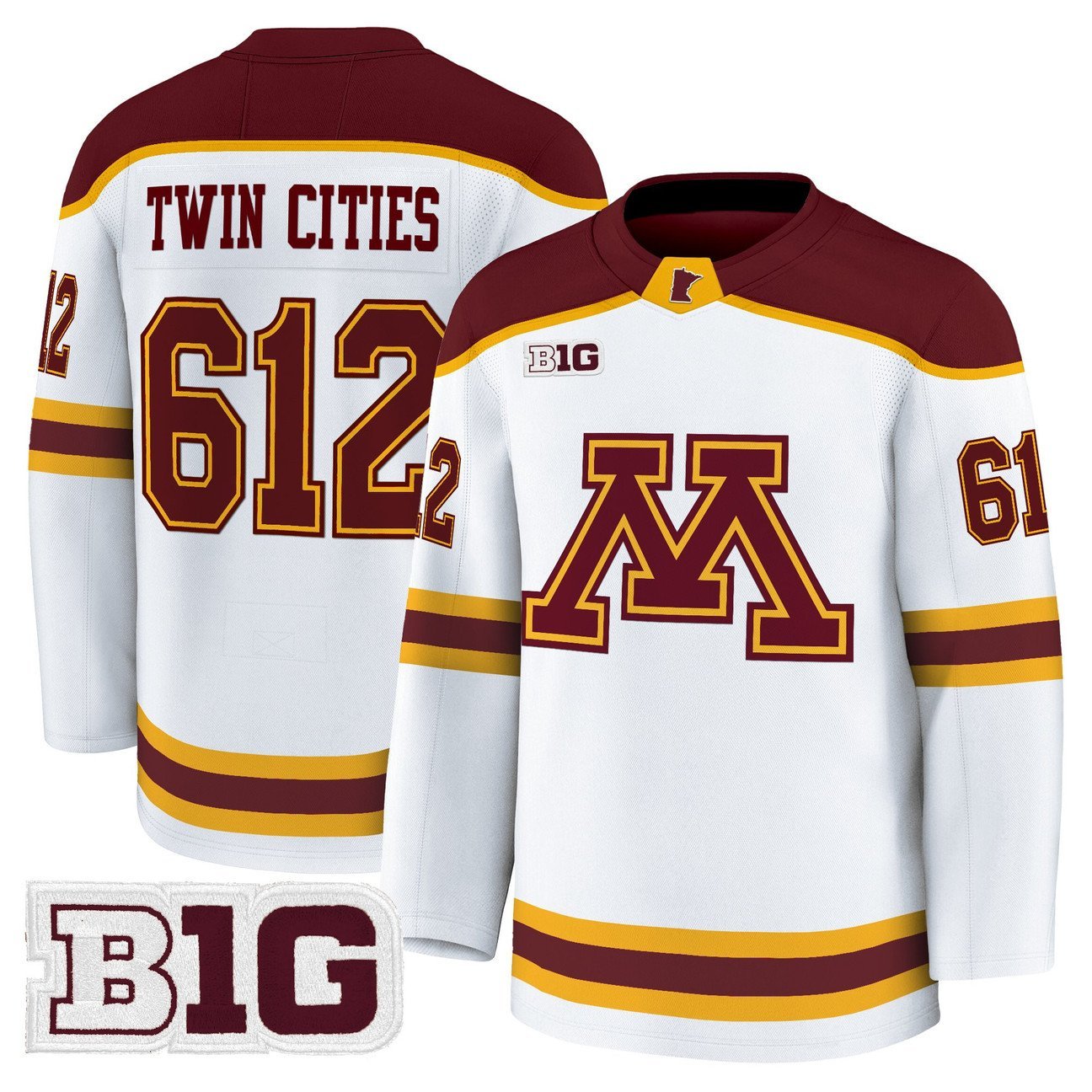 Twin Cities Jersey #612 Minnesota Golden Gophers 2025-26 Stitched White