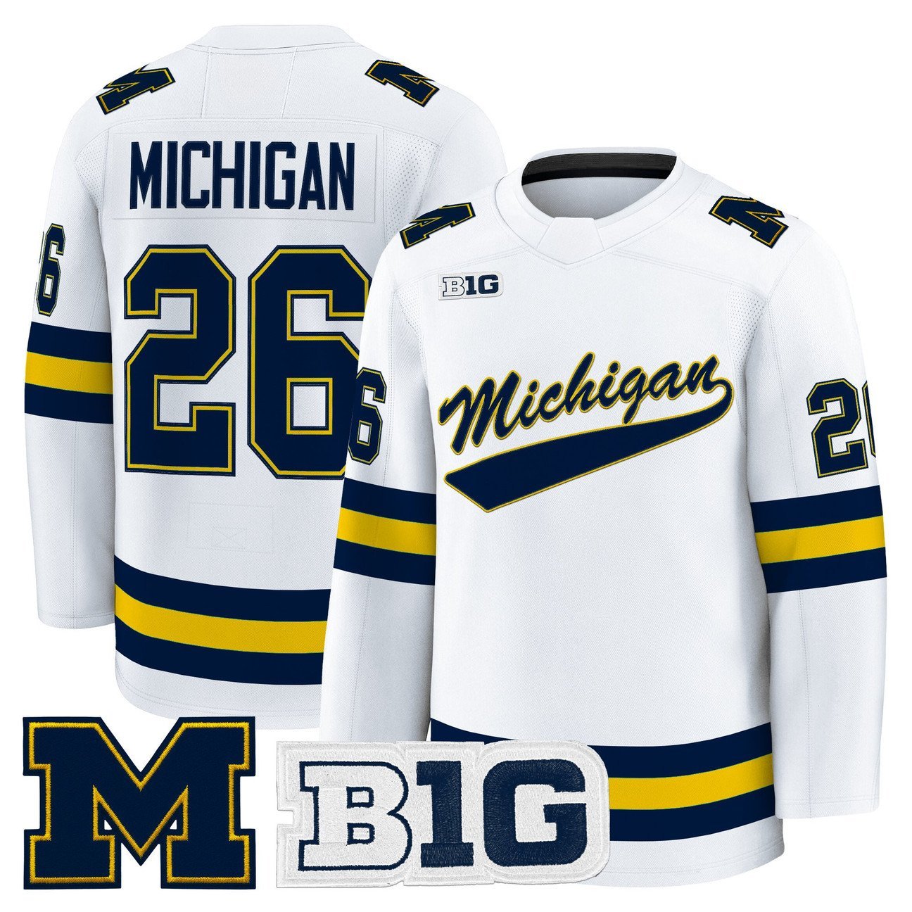 Michigan Jersey #26 Michigan Wolverines 2025-26 Premium Stitched White