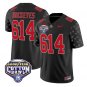 Buckeyes Jersey #614 Ohio State 2025 Cotton Bowl Patch Vapor Stitched Black Limited