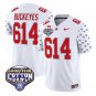 Buckeyes Jersey #614 Ohio State 2025 Cotton Bowl Patch Vapor Stitched White Limited