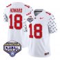 Will Howard Jersey #18 Ohio State 2025 Cotton Bowl Patch Stitched White Limited