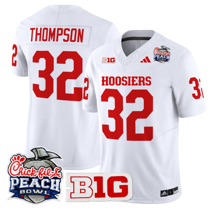 Anthony Thompson Jersey #32 Indiana Hoosiers 2026 Peach Bowl Stitched White